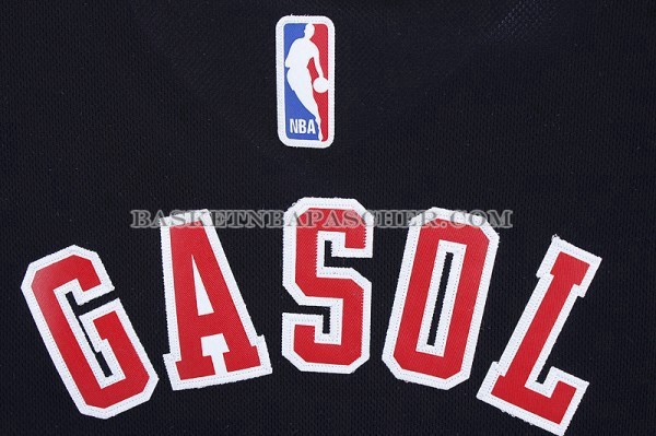 Maillot Manche Courte Chicago Bulls Gasol Noir